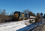 CSXT 2514 Leads L068-03 at Rt. 201 in Hinckley